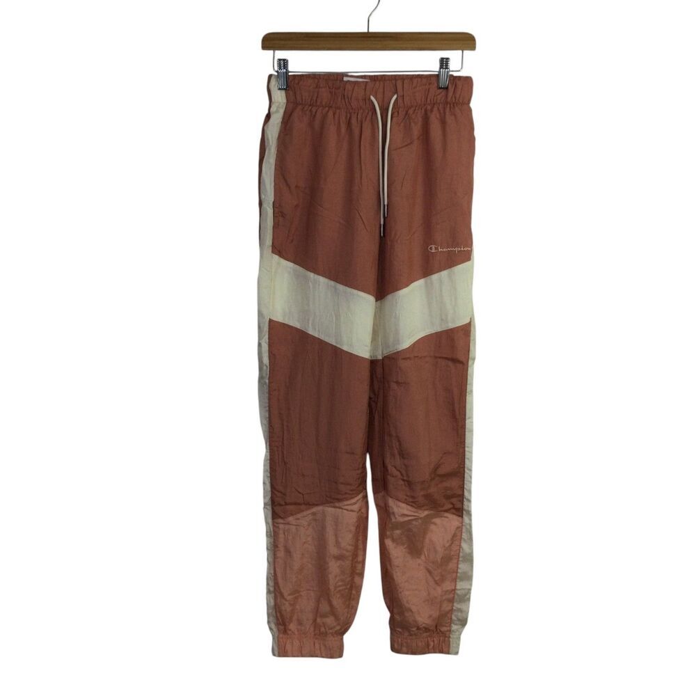 Champion Track Pants Woven Chalk White/Timeless Coral/Peach Size Blue S